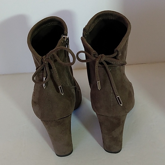 Marc Fisher Brown Taupe Suede Ankle Booties | MF Justice2 Women’s Heels Size 8 - Picture 2 of 11